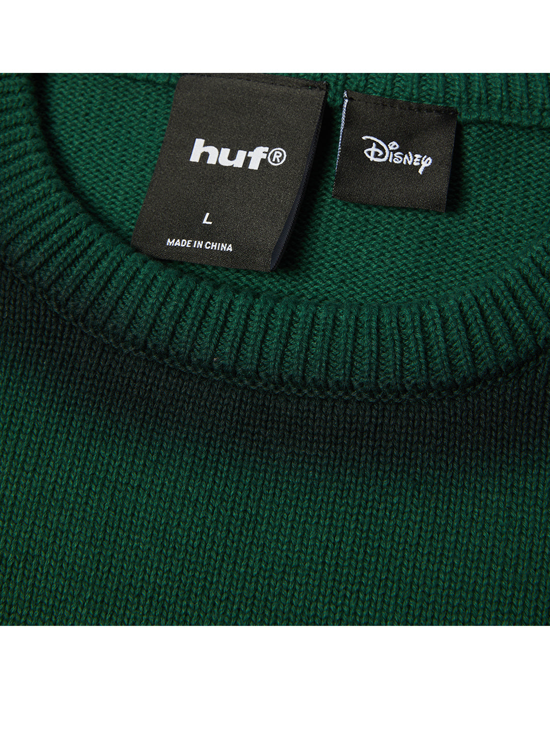 Huf X Mickey Spray Sweater Dark Green