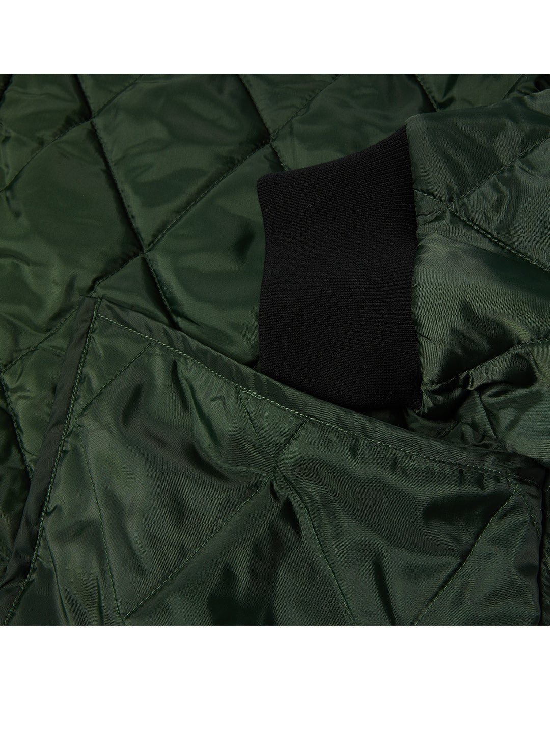 Huf X Mickey Quilted Work Jacket Dark Green