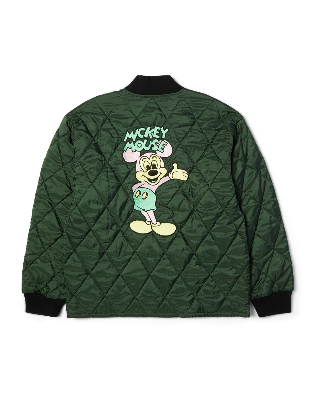 Huf X Mickey Quilted Work Jacket Dark Green