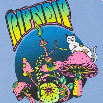 RIPNDIP PSYCHEDELIC CROPPED BABY TEE LIGHT BLUE