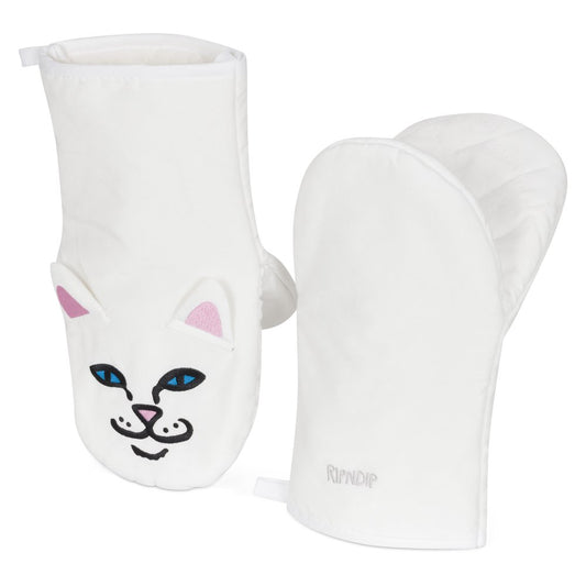 RIPNDIP NERMIE OVEN MITTENS WHITE
