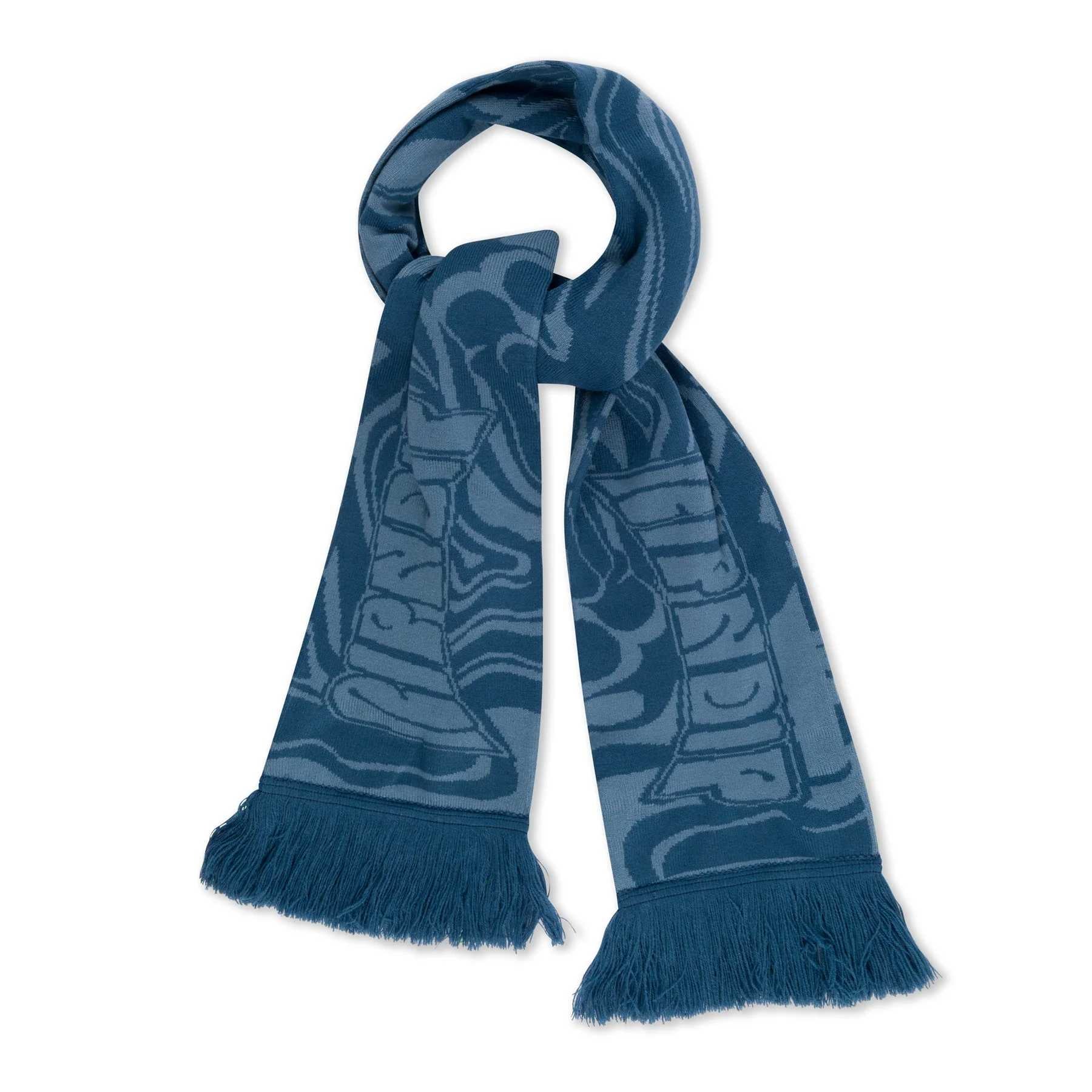 RIPNDIP PSYCHEDELIC KNIT SCARF NAVY