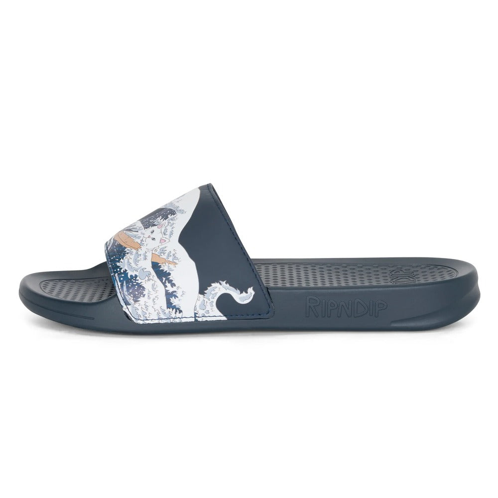 RIPNDIP GREAT WAVE SLIDES NAVY