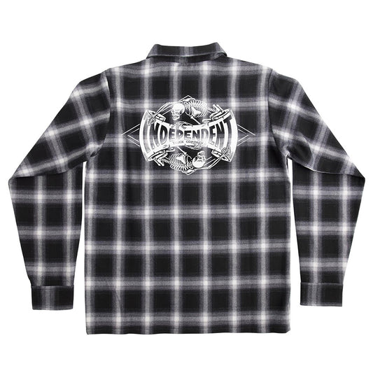 INDEPENDENT LEGACY LS FLANNEL TOP BLACK