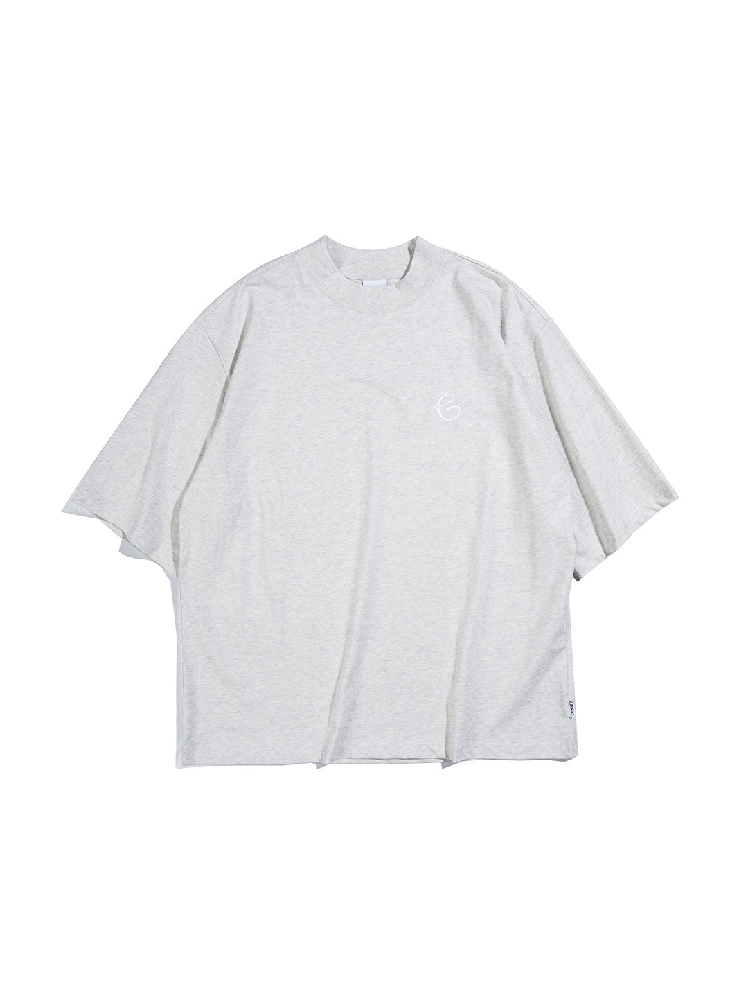 G Mockneck Tee Heather Grey