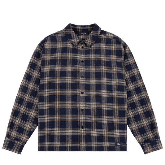 DIME PLAID FLANNEL SHIRT NAVY