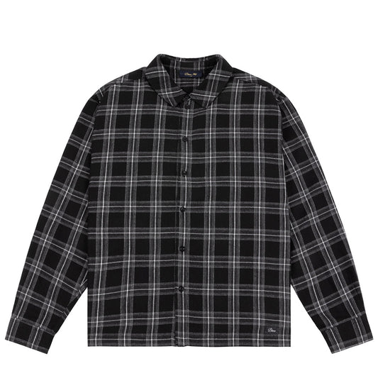 DIME PLAID FLANNEL SHIRT BLACK