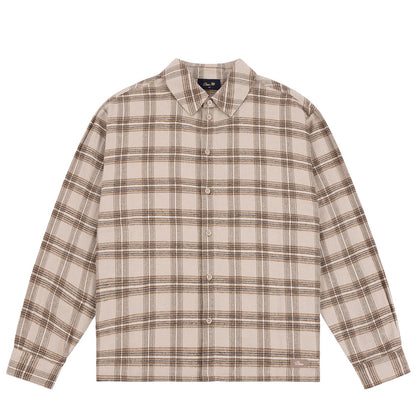 DIME PLAID FLANNEL SHIRT CREAM