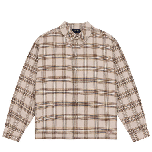 DIME PLAID FLANNEL SHIRT CREAM
