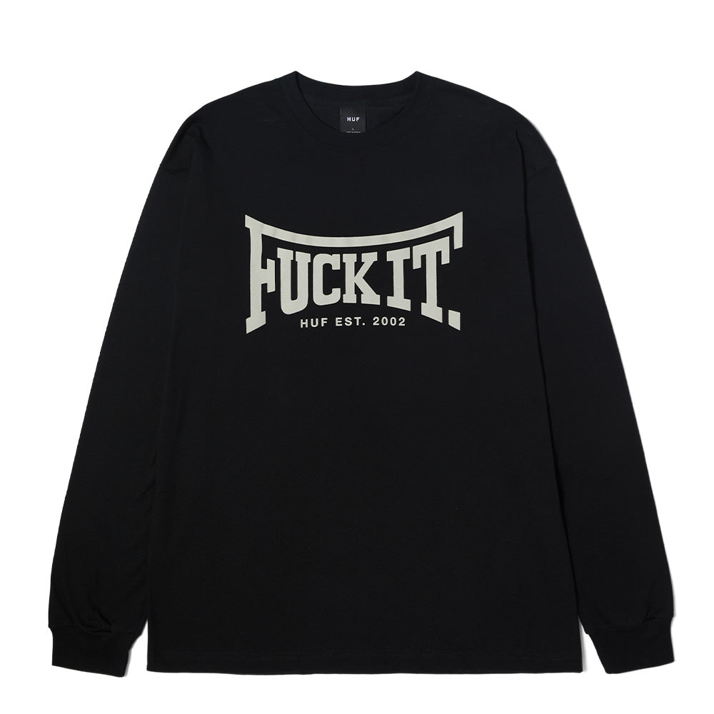 HUF THROWING HANDS LS TEE BLACK