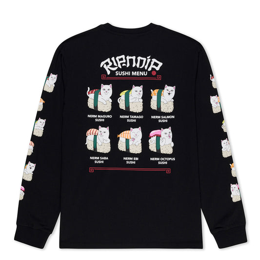 RIPNDIP SUSHI NERM LS TEE BLACK