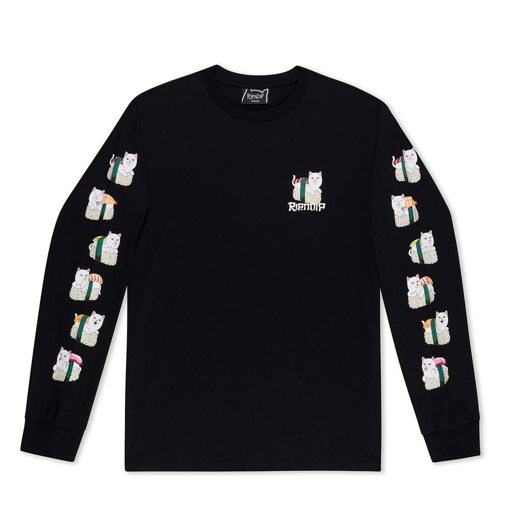 RIPNDIP SUSHI NERM LS TEE BLACK