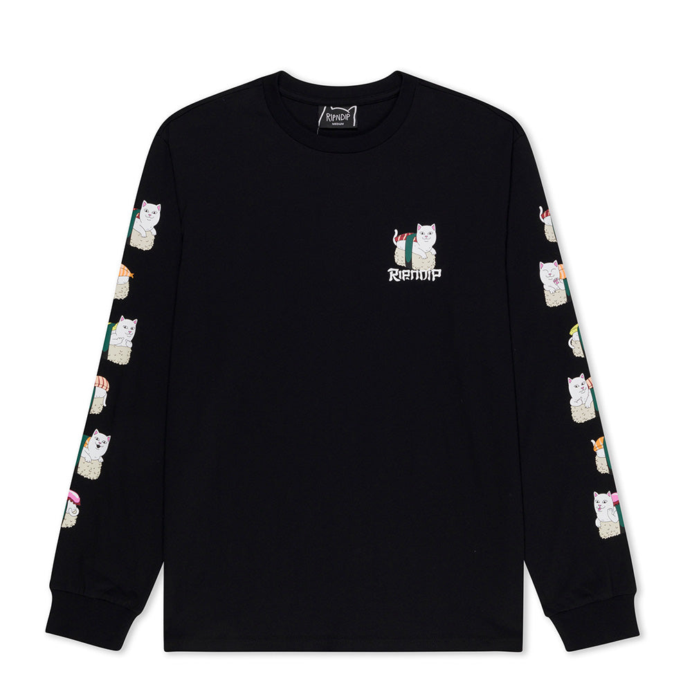 RIPNDIP SUSHI NERM LS TEE BLACK