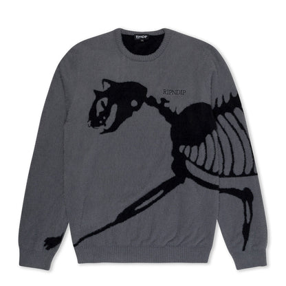 RIPNDIP FOSSIL MOHAIR SWEATER GREY