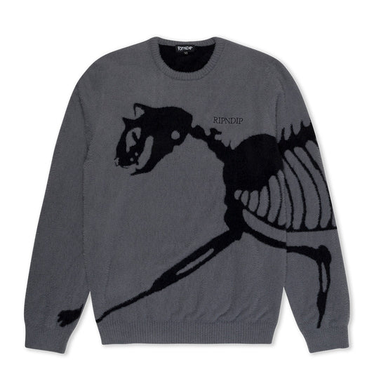 RIPNDIP FOSSIL MOHAIR SWEATER GREY