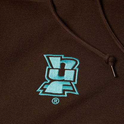 HUF MEGABLAST EMBROIDERED HOODIE BROWN