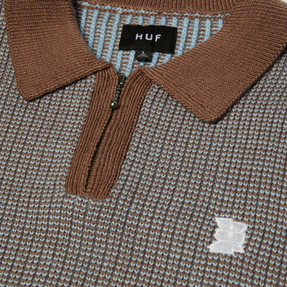 HUF MEGABLAST WAFFLE SWEATER  BLUE