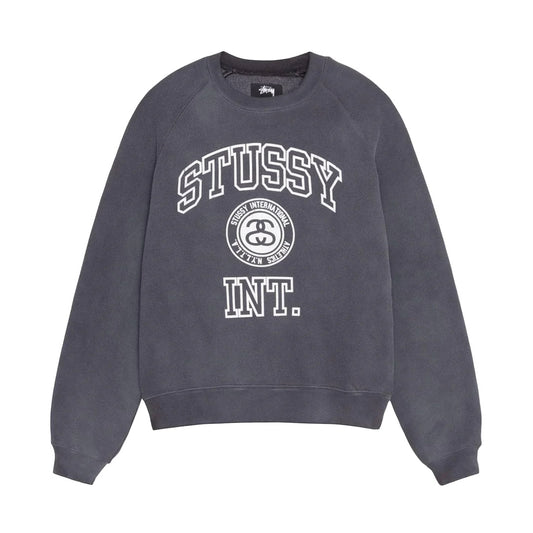 Overlock Varsity Raglan Crewneck Black