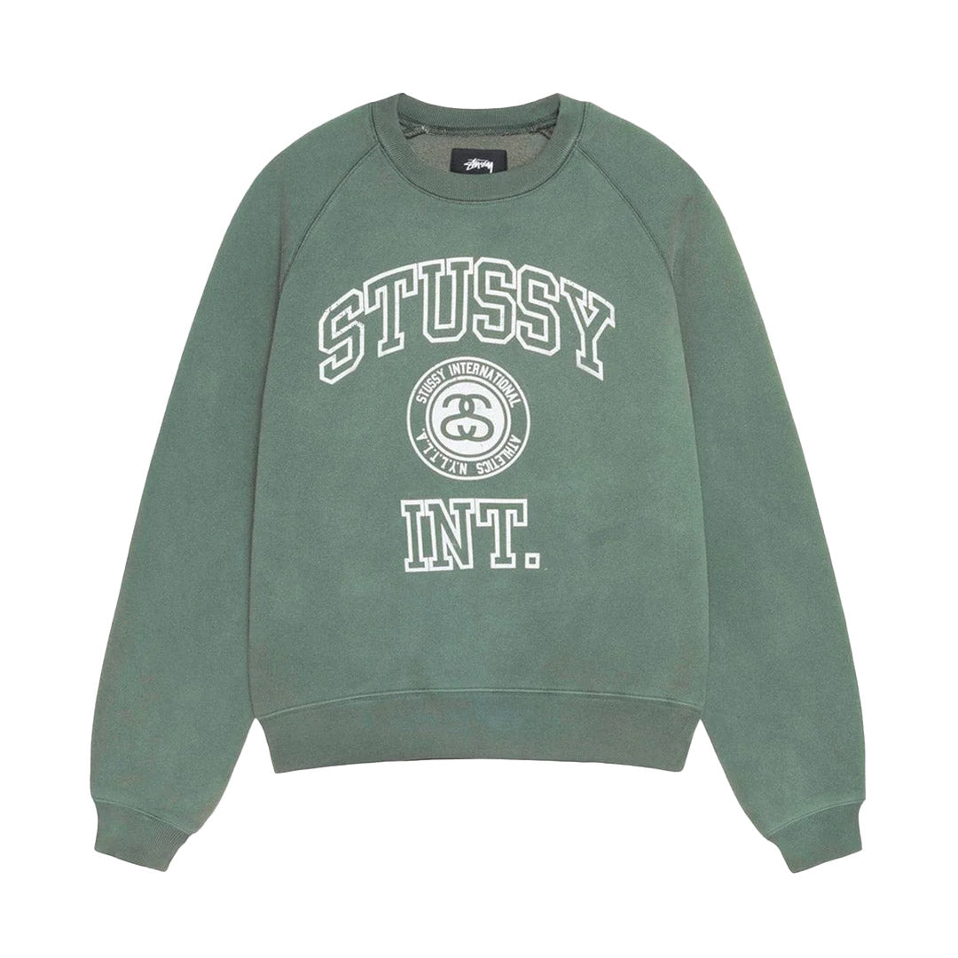 Overlock Varsity Raglan Crewneck Dark Green