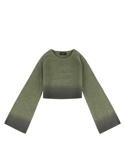 Cropped Mohair Knit Olive