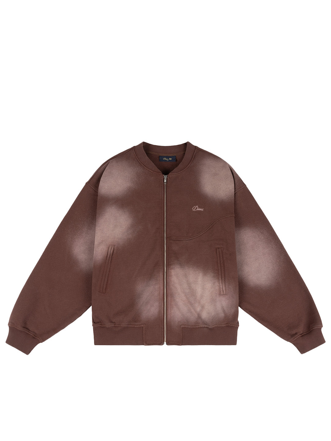 Faded Fleece Bomber Burgundy