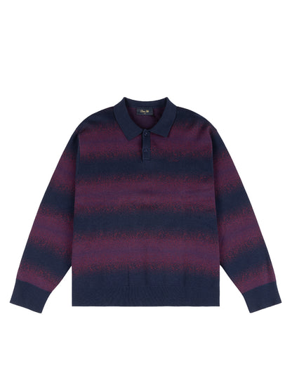 Striped Rugby Knit Navy Blue