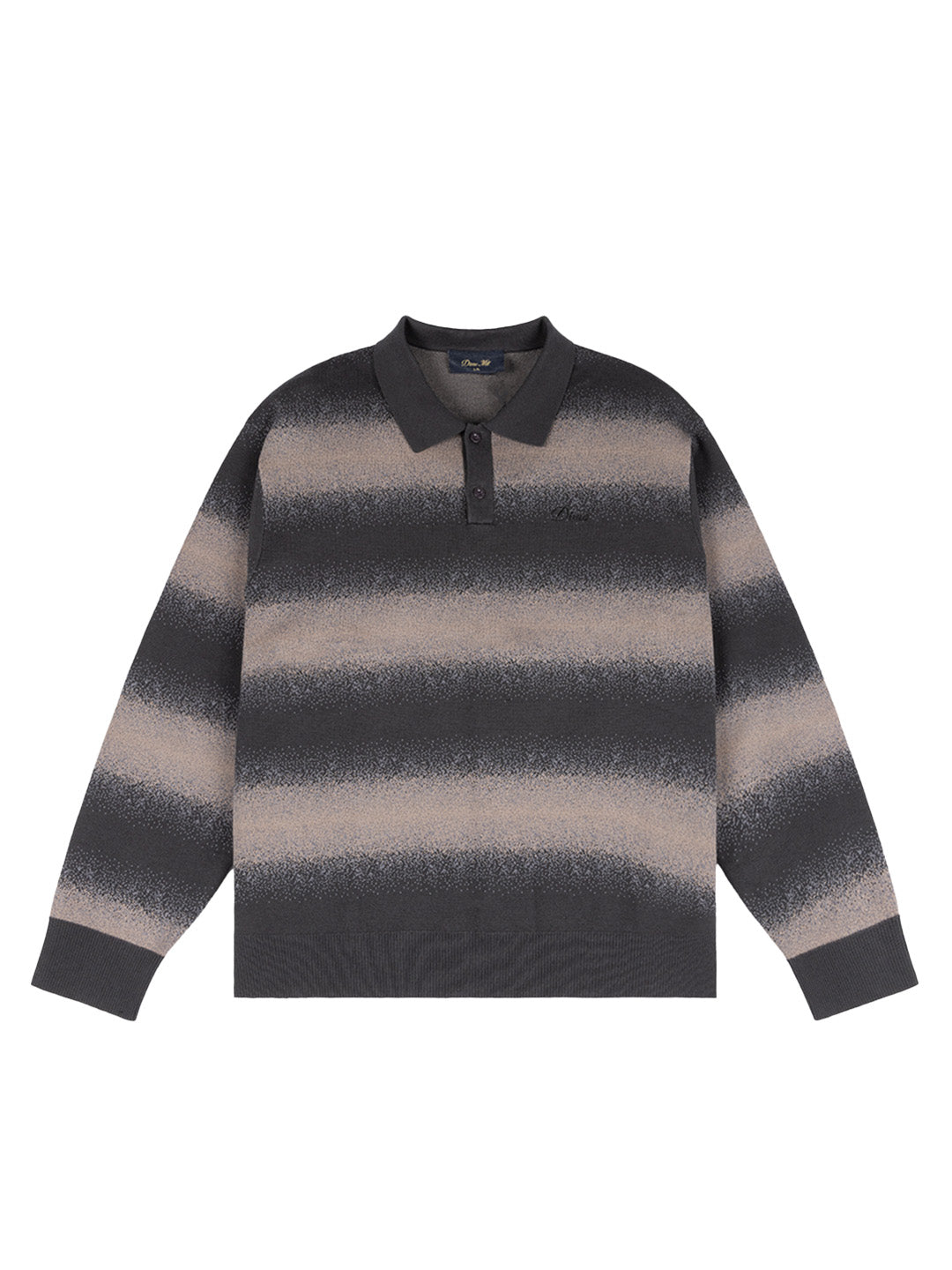 Striped Rugby Knit Black