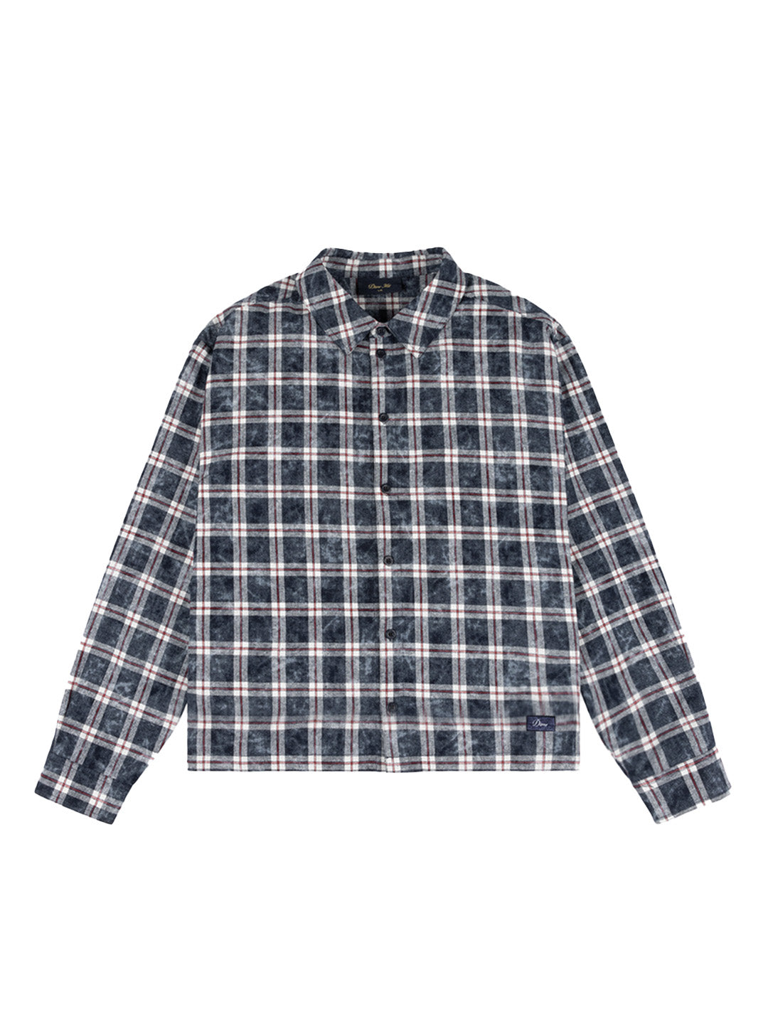 Plaid Flannel Shirt Navy Blue