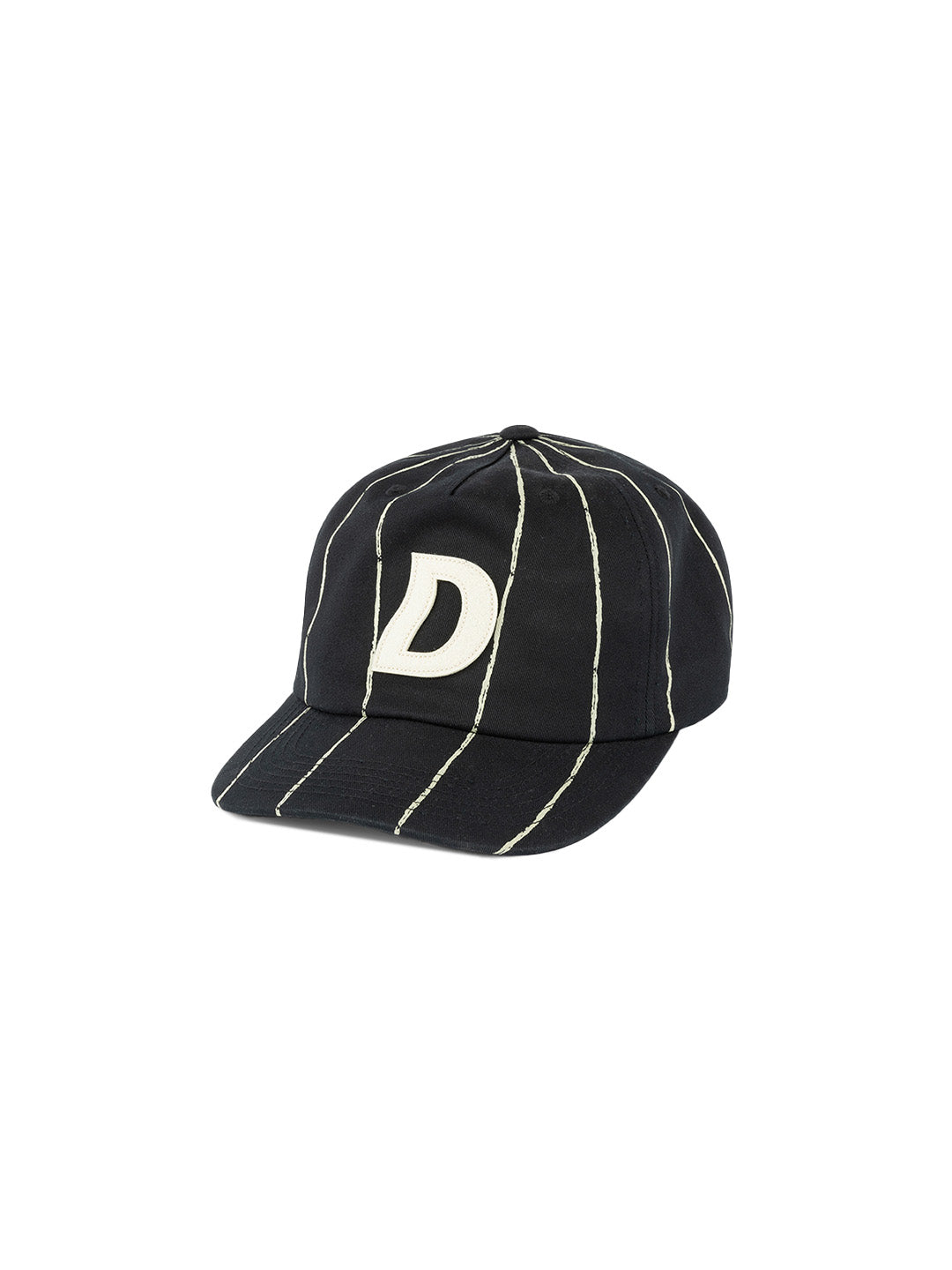 Pinstriped Worker Cap Black