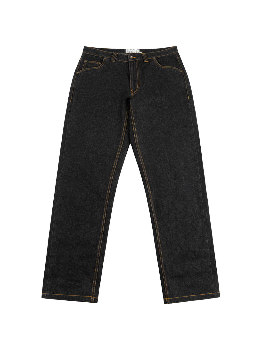 Straight Denim Pants Black