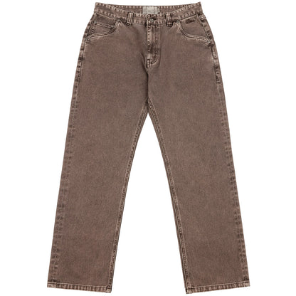 DIME STRAIGHT DENIM PANTS BROWN