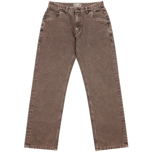 DIME STRAIGHT DENIM PANTS BROWN