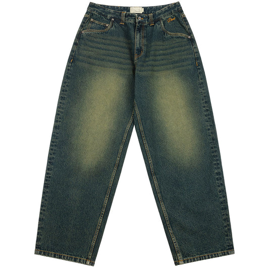 DIME BAGGY DENIM PANTS DARK GREEN