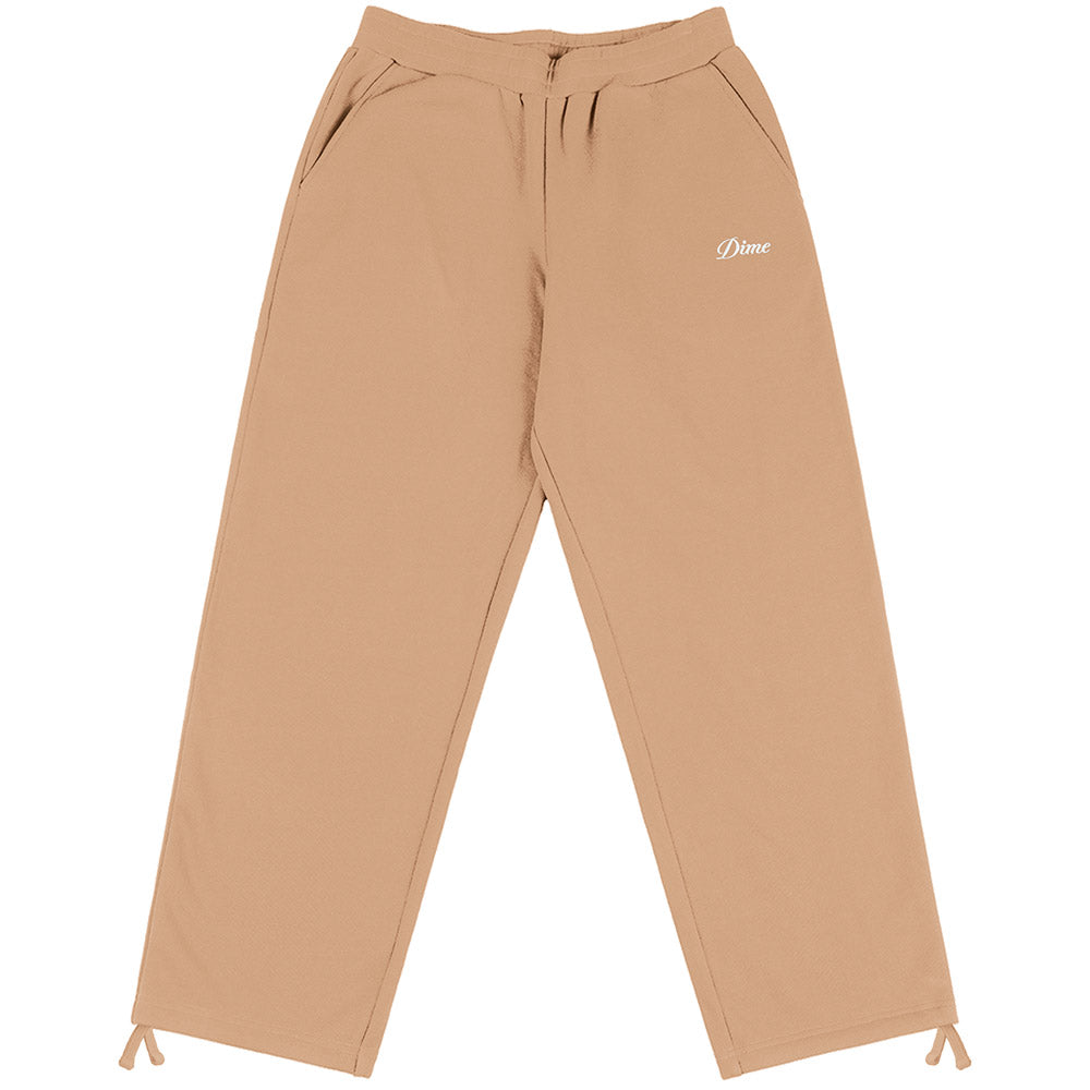 DIME CURSIVE SMALL LOGO SWEATPANTS BROWN