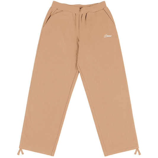 DIME CURSIVE SMALL LOGO SWEATPANTS BROWN