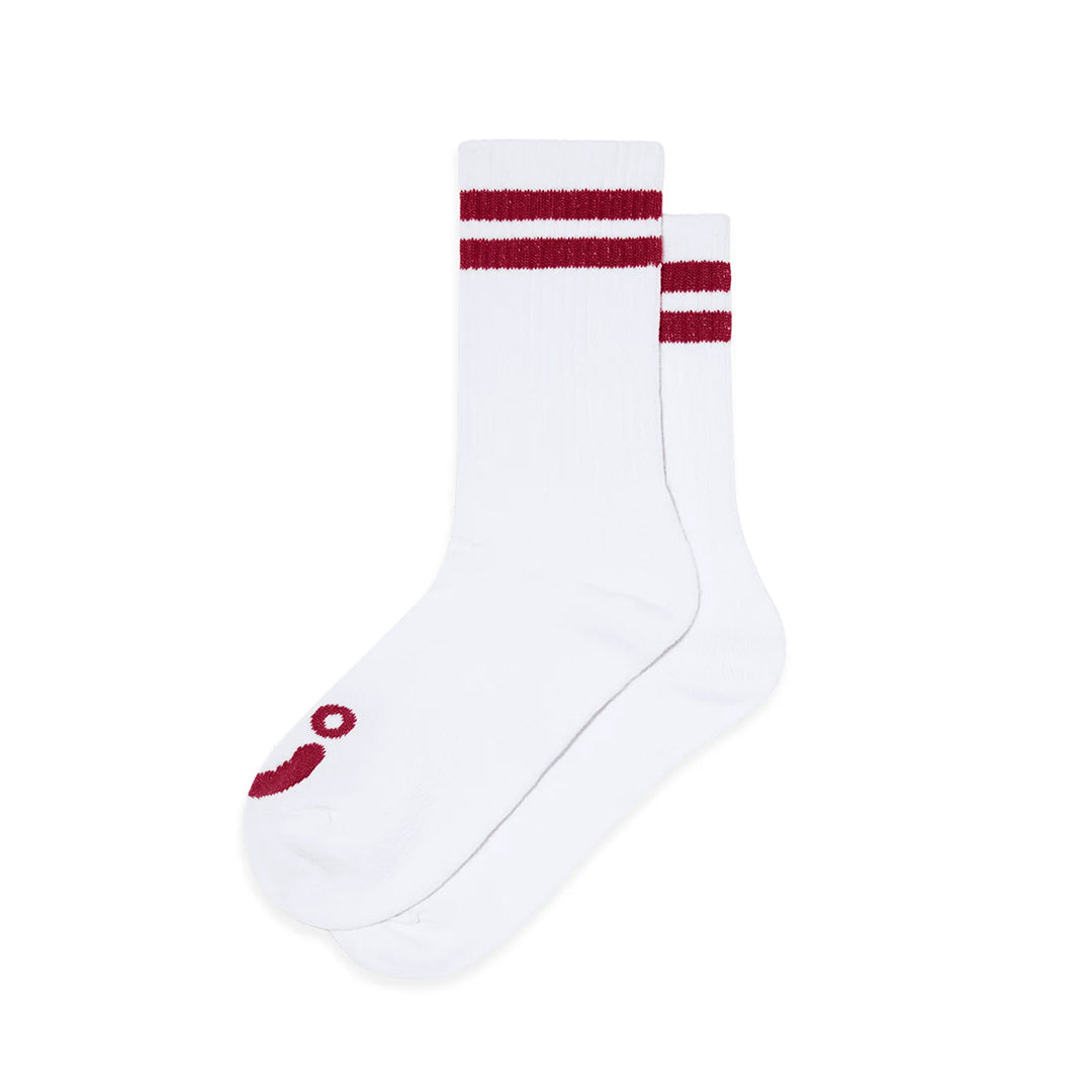Happy Sad Rib Socks Red