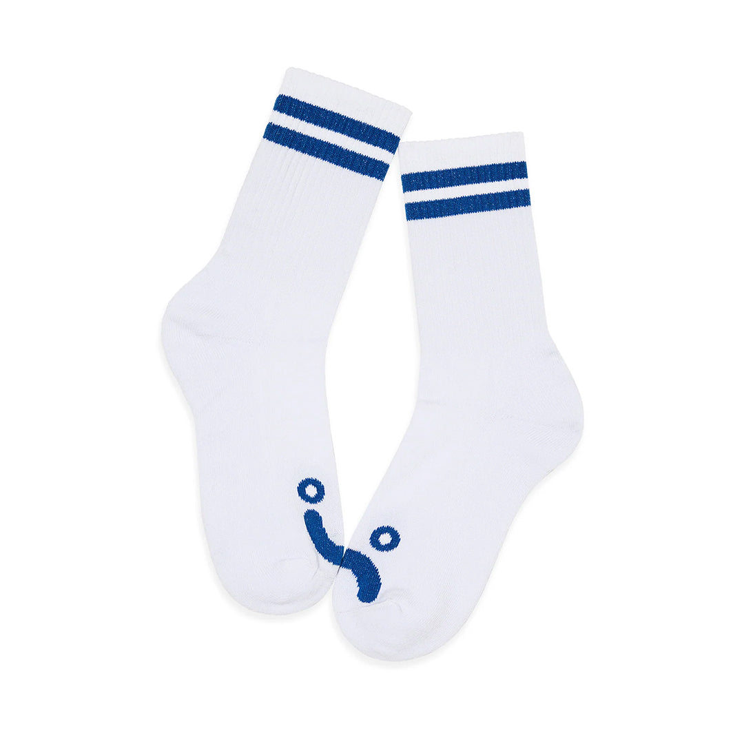 Happy Sad Rib Socks Blue
