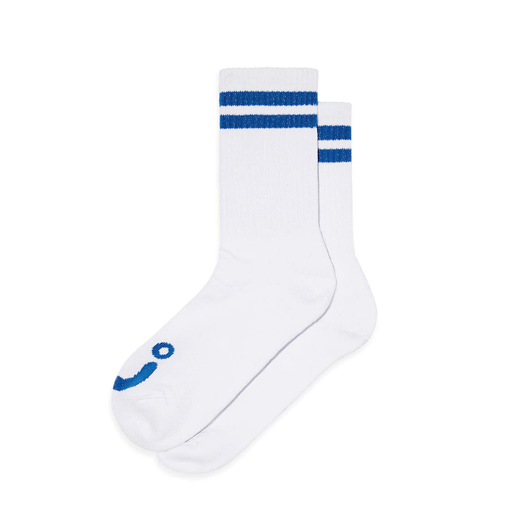 Happy Sad Rib Socks Blue