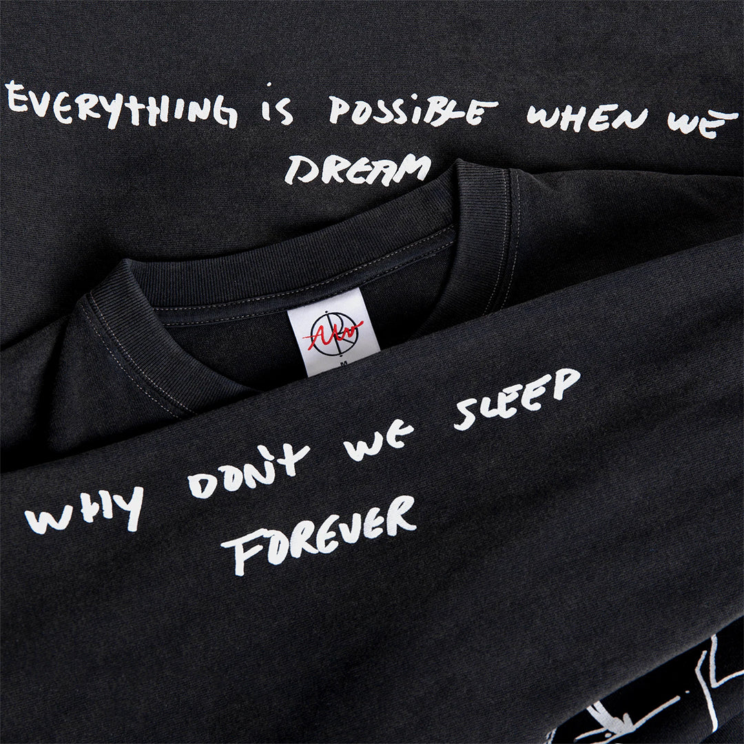 On Repeat LS Tee Black