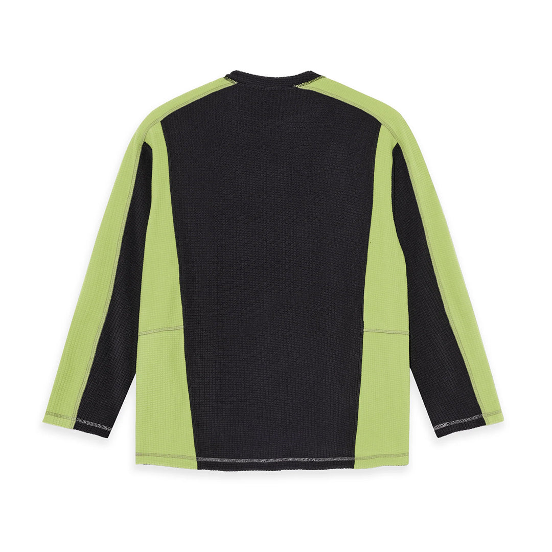 Grid Fleece Sweater Black