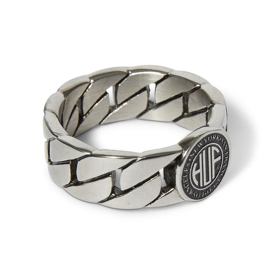 HUF REGIONAL CUBAN LINK RING SILVER