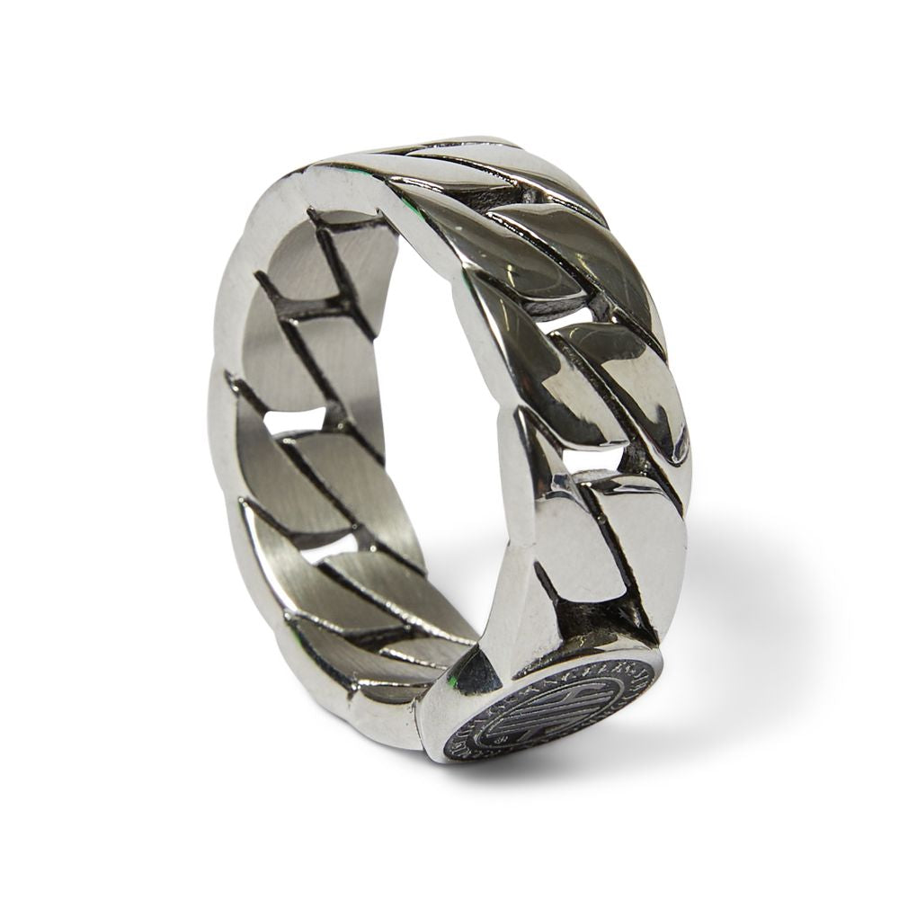 HUF REGIONAL CUBAN LINK RING SILVER