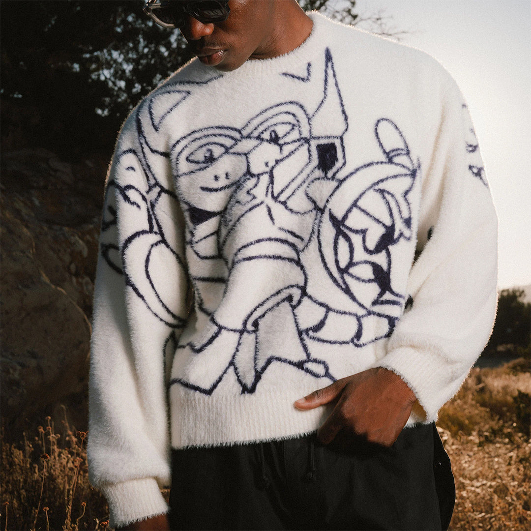 Rokkunerm Mohair Sweater Cream
