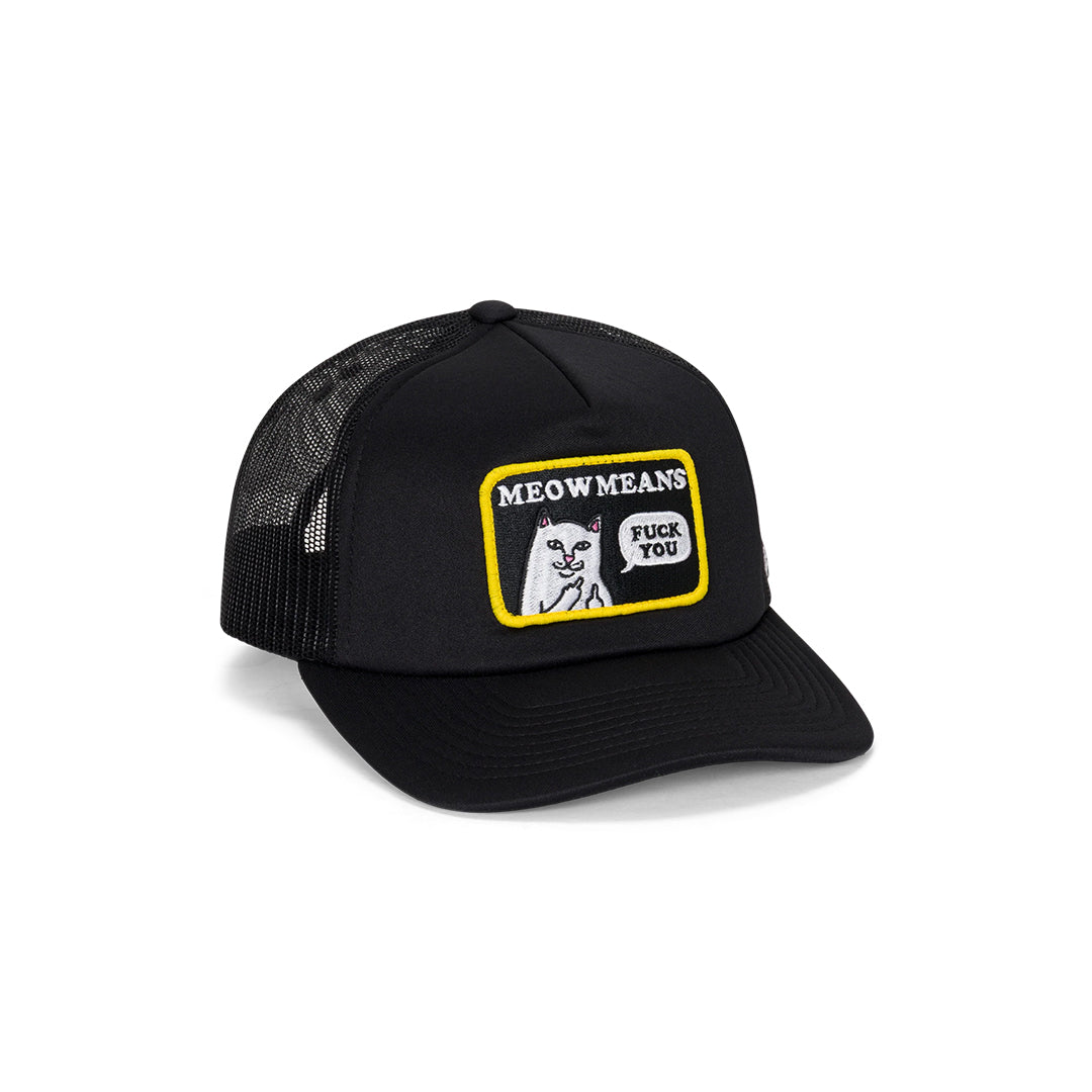Meow Meow Trucker Hat Black