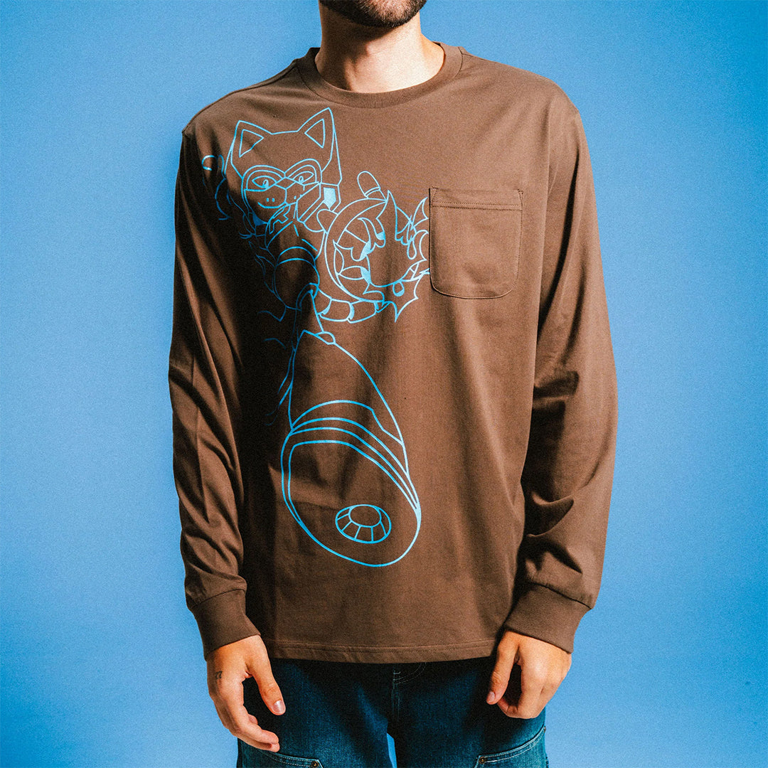 Rokkunerm Ls Tee Brown