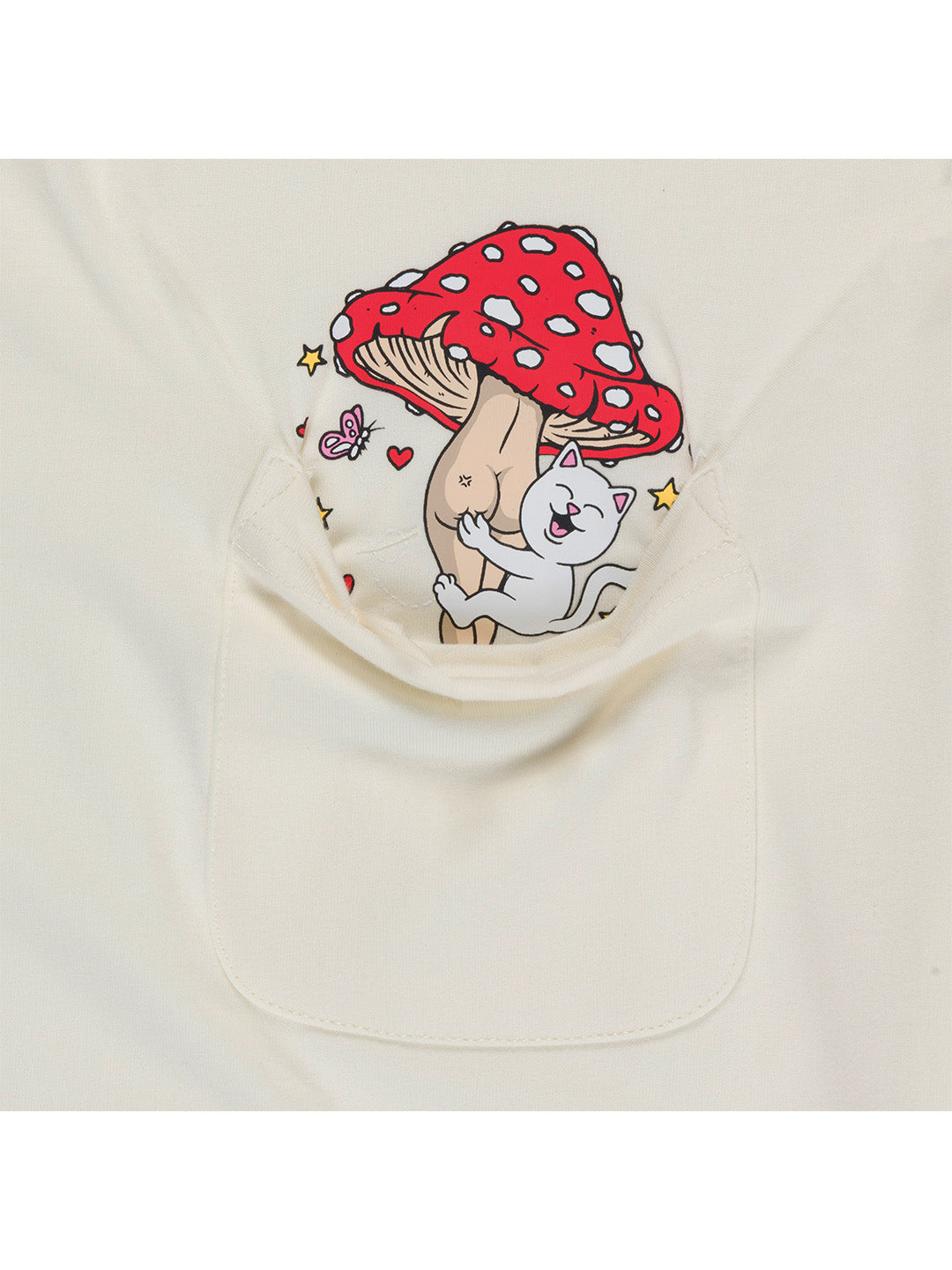 Funny Fungus Pocket Tee Cream