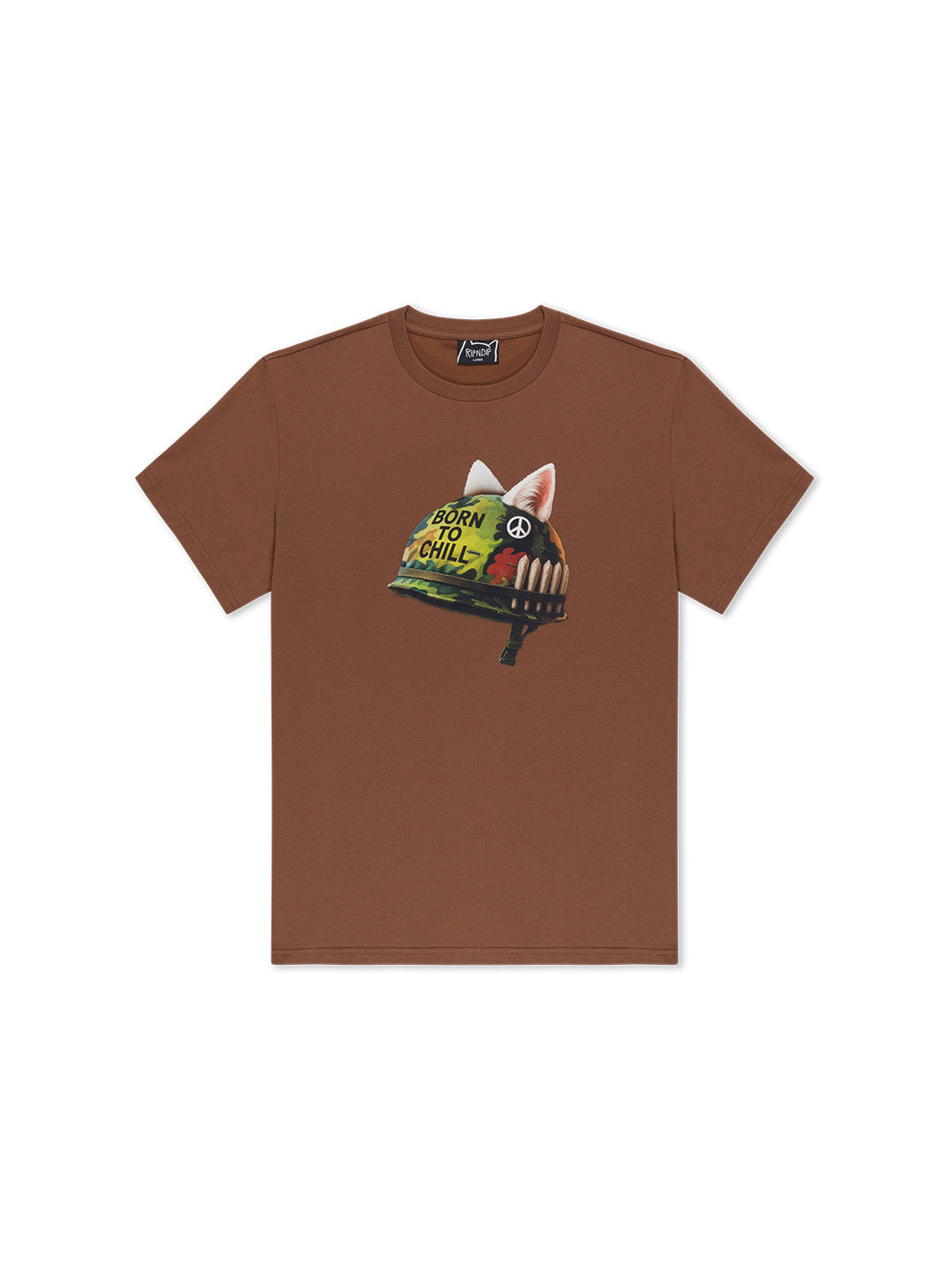 Born To Chill Tee Brown