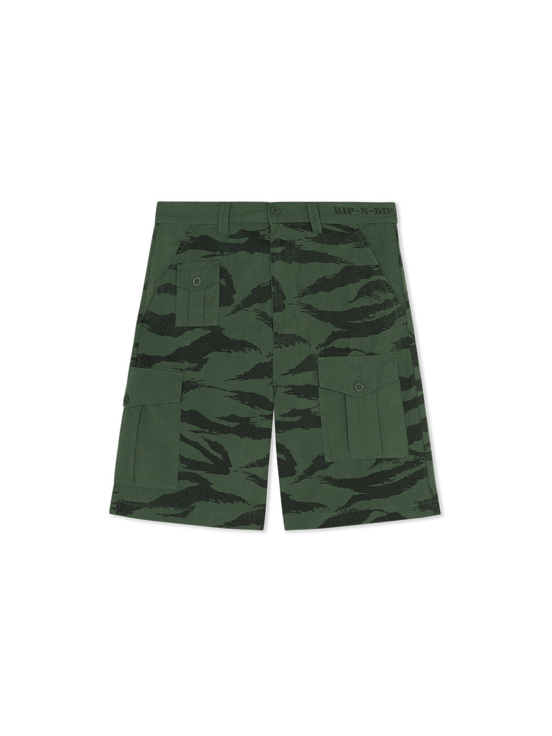 A Team Camo Cargo Shorts Olive