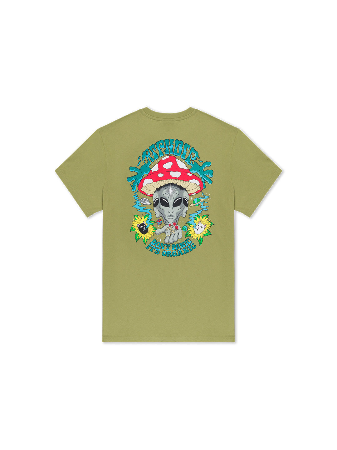 Dont Panic Tee Olive