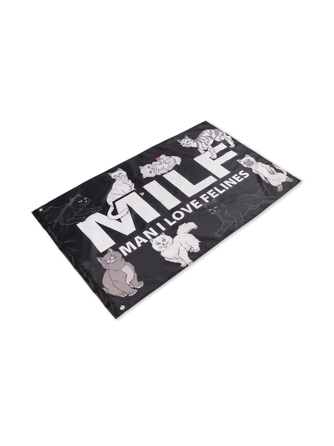 Man I Love Felines Flag Black